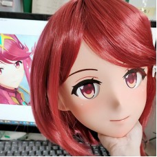 (GLA08)Customize Character'! Female/Girl Resin Full/Half Head With Lock Anime Cosplay Japanese Animego Kigurumi Mask